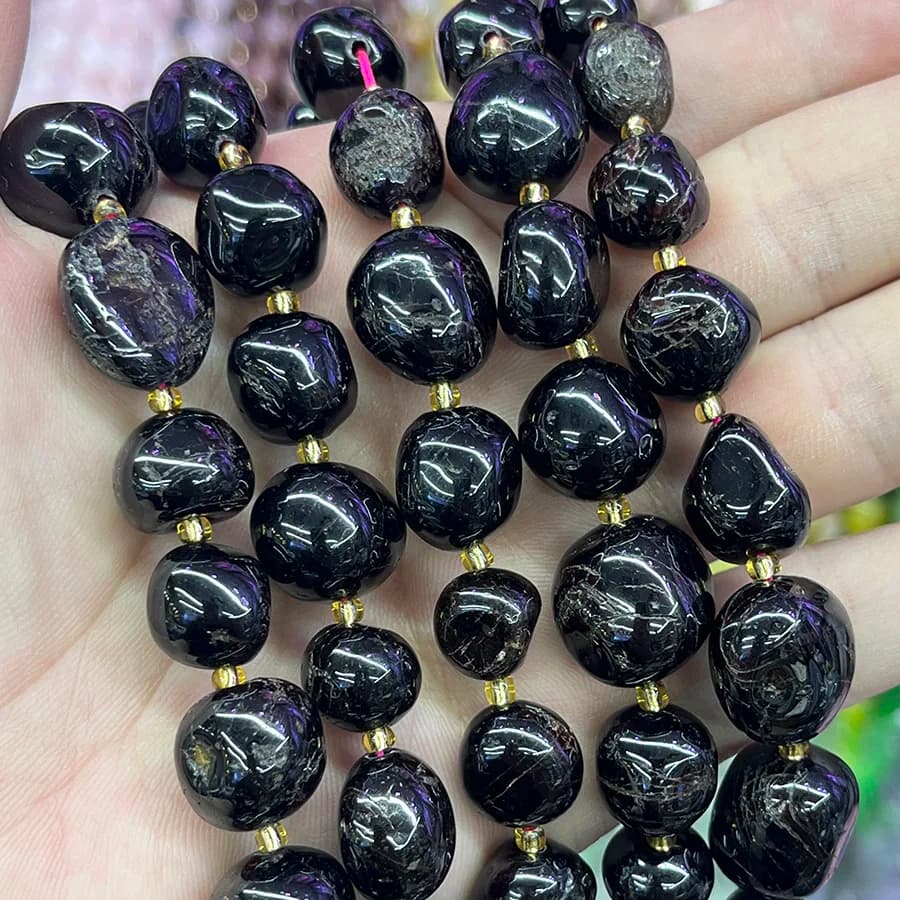 Cristallo naturale rosso granato pietra quarzo conformale lrregolare sciolto per creazione di gioielli braccialetto collana fai da te 15''10x15mm