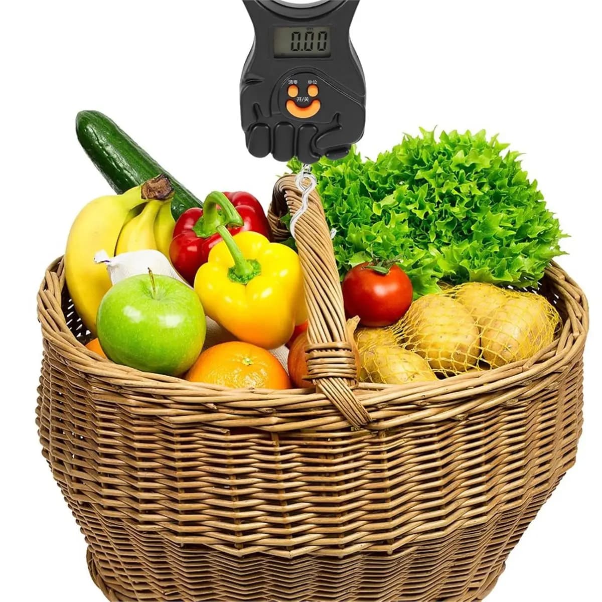 (ABLP) Bilancia Digitale Portatile per Bagagli 50kg Ricaricabile Mini Bilancia Elettronica a Sospensione per Valigie