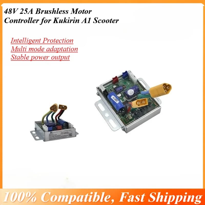Centralina Motore Brushless 48V 25A per Scooter Kukirin A1, Ricambio Scheda di Controllo Principale per Scooter Elettrico