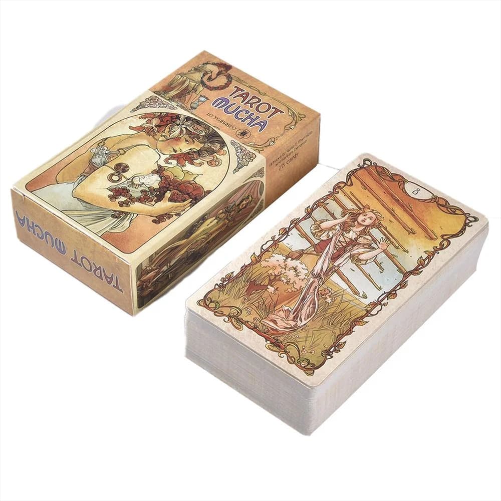 Divinazione dei tarocchi Mucha. Carte dei tarocchi russe. Carte dei tarocchi russe per principianti. Guida PDF russa