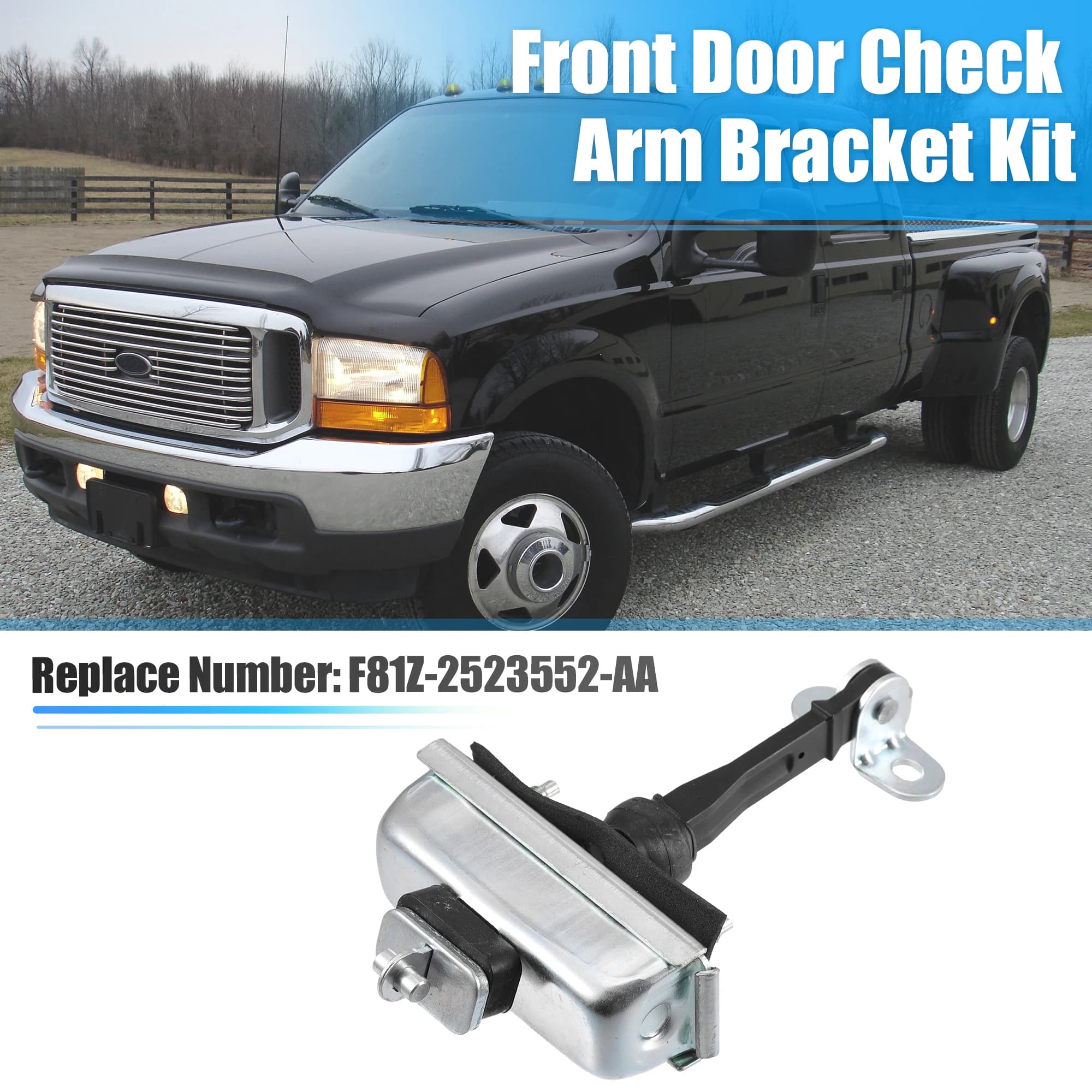 X Autohaux Limitatore di arresto cinghia di controllo porta anteriore auto per Ford F250 Super Duty F81Z-2523552-AA
