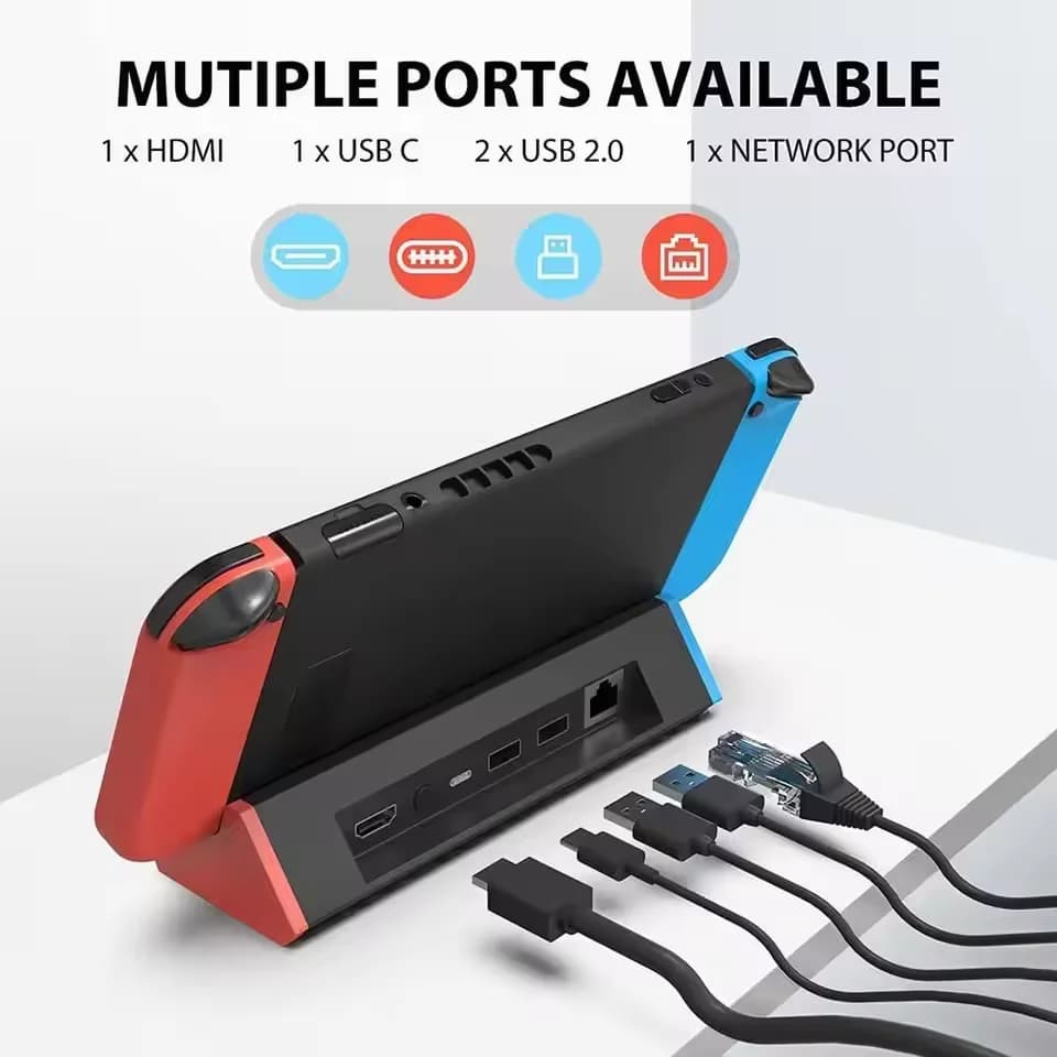 For Nintendo Switch 2 Dock Station TV with 4K compatible HDMI/Porta Type C/Porta USB/Docking 100 W charging station for Switch 2
