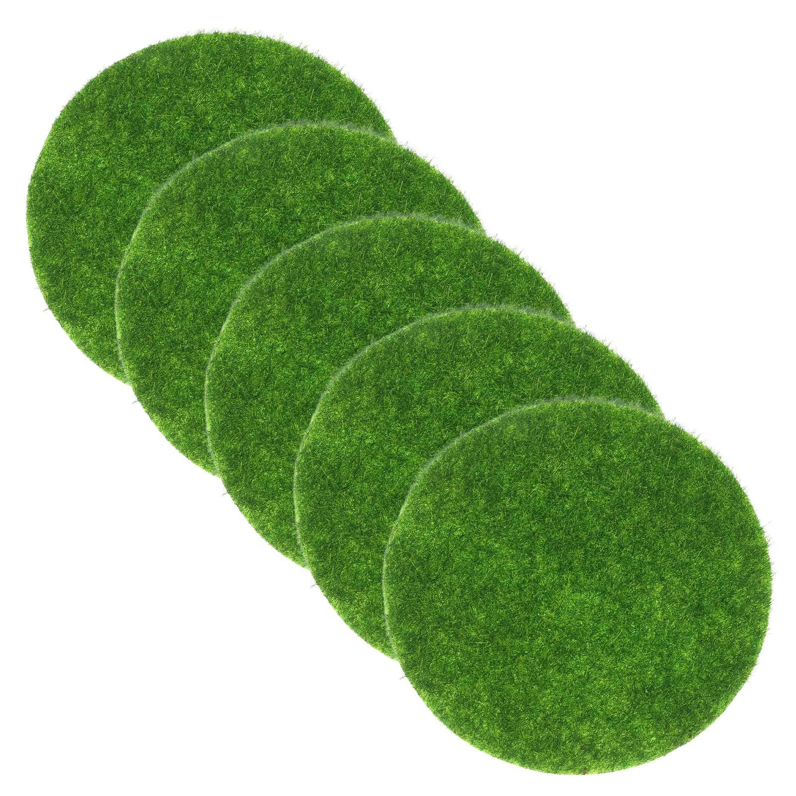 5Pcs Artificial Moss Realistic Green Moss Mat for DIY Crafts Micro Landscape Indoor Garden Plant Decoration Simulation