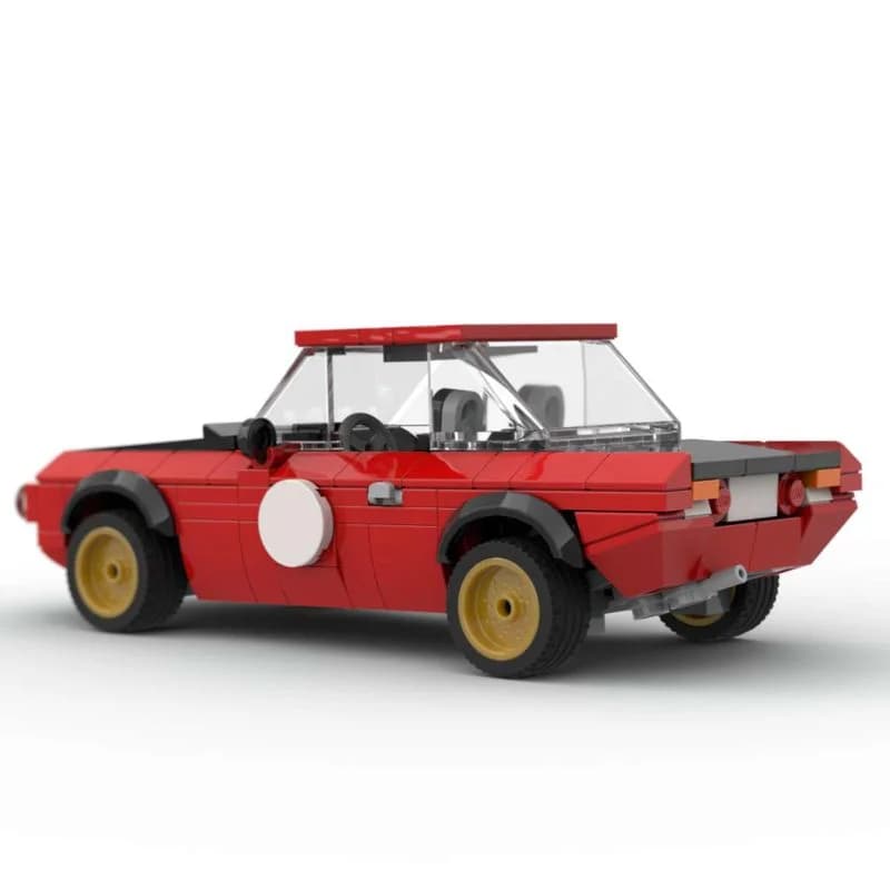 MOC2887 Lancia Fulvia Rally 969 Modellino da Esposizione, Blocchi da Costruzione, Piastrelle Magnetiche, Attrezzatura Educativa