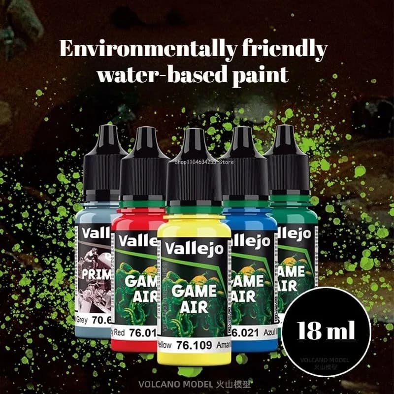 18ml High End Game Model Special Water-based Acrylic Paint High Adhesion Spray Paint Hand-painting Metallic Color Models Paint