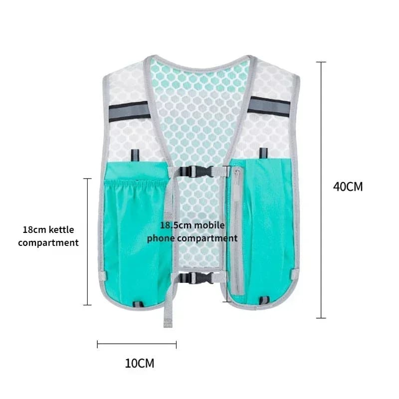 Running vest Lightweight vest for running water bottle Reflective backpack for hydration with phone support Cycling vest