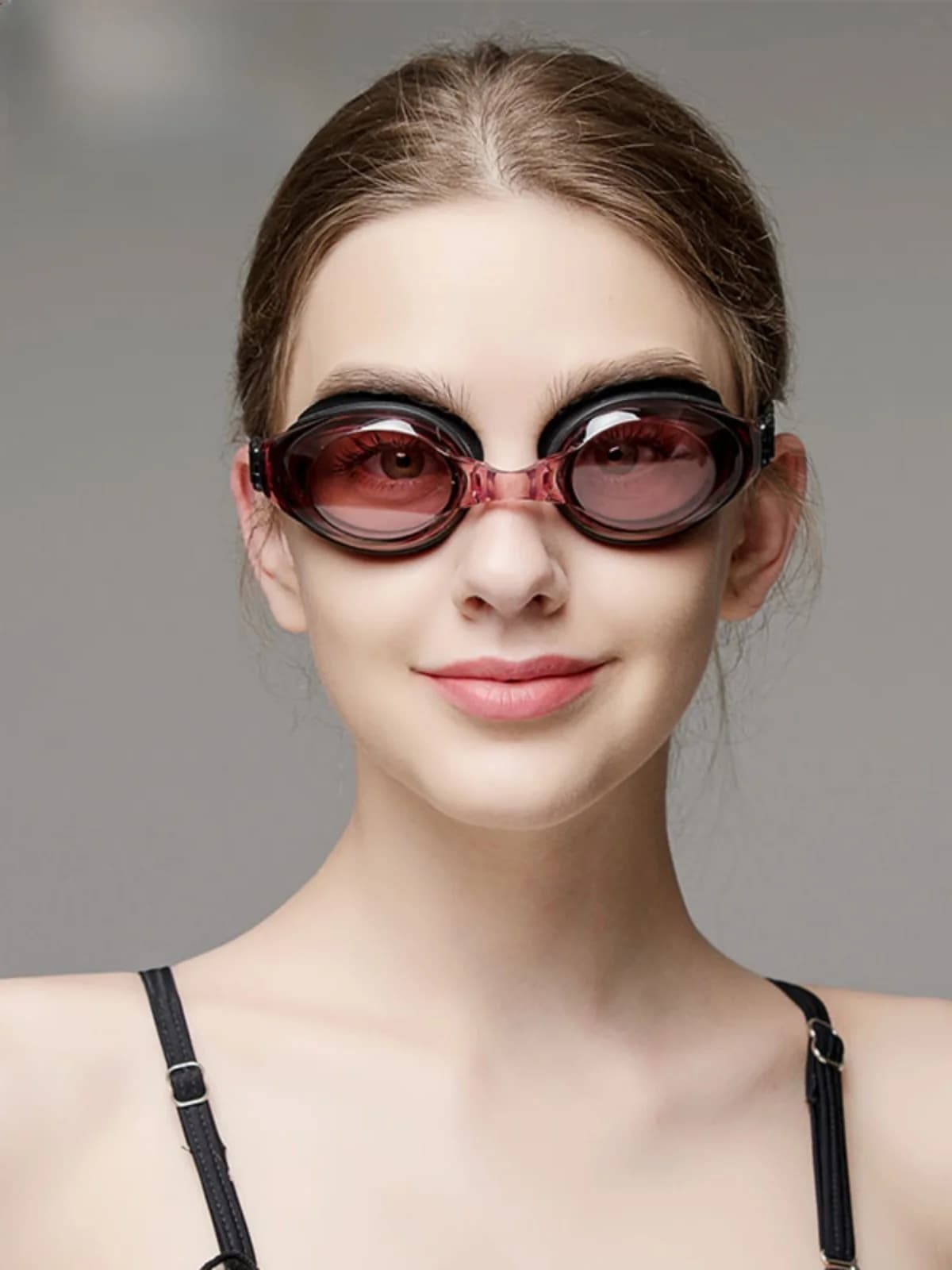 Swimwear with flat lenses and extra large frame, waterproof diving glasses for men and women, professional swimming equipment
