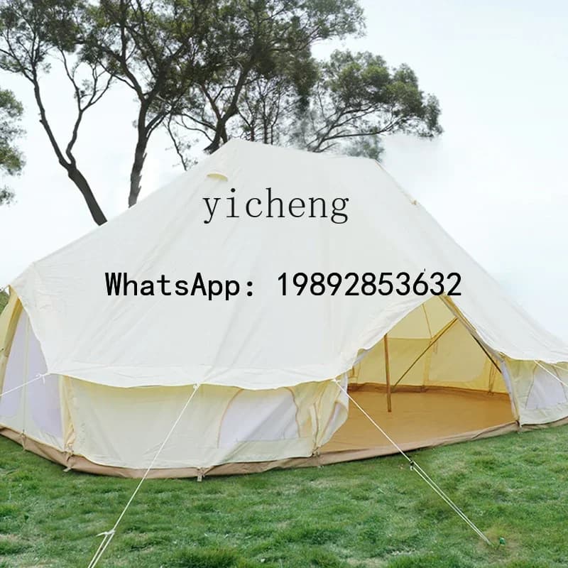 Tenda da Campeggio W-Double Top, Ignifuga, Protezione Solare e Antipioggia, Tenda Grande Rinforzata per Campeggio all'Aperto
