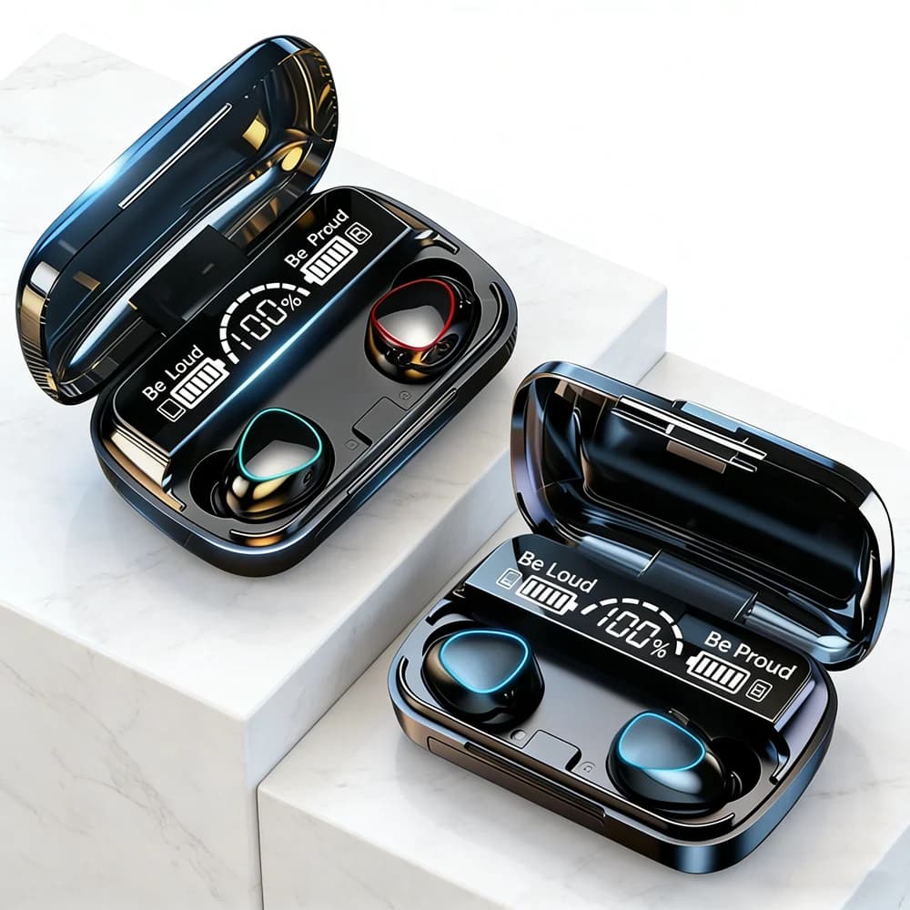 Bluetooth Headphones with LED Display, HiFi Wireless Stereo Headphones, Waterproof, for Gaming