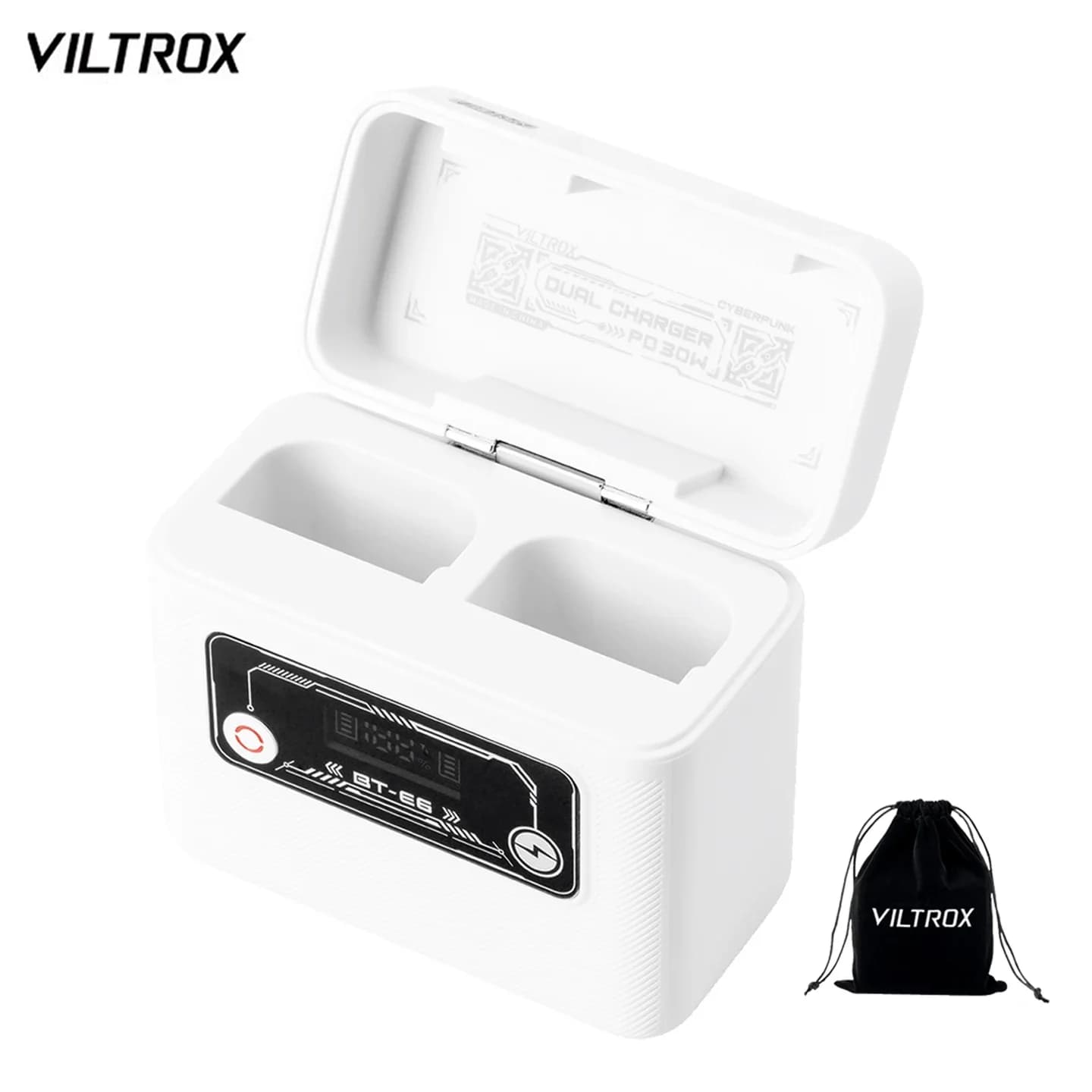 Viltrox 30W Fast Charge Camera Battery Charging Case Power Bank for Sony Nikon Fujifilm Canon 5500mAh Capacity LCD Monitor