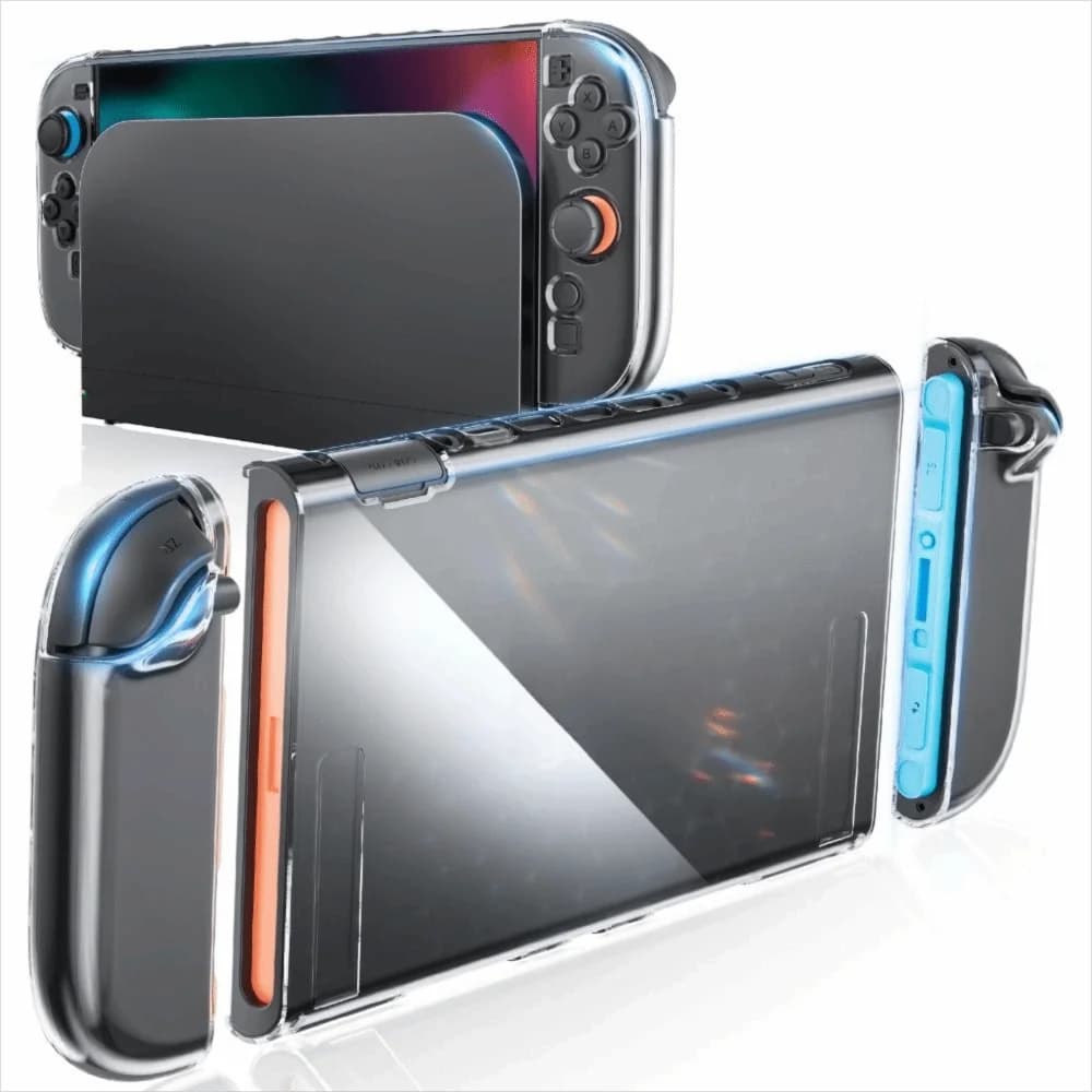 Custodia agganciabile in TPU Custodia protettiva antigraffio staccabile Accessori Custodia per console di gioco in cristallo per Nintendo Switch 2 Joycon
