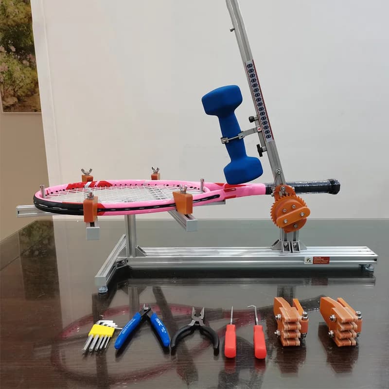 Strumento di riparazione dell'attrezzatura sportiva della macchina per incordare la racchetta da tennis con martello pesante con strumento standard