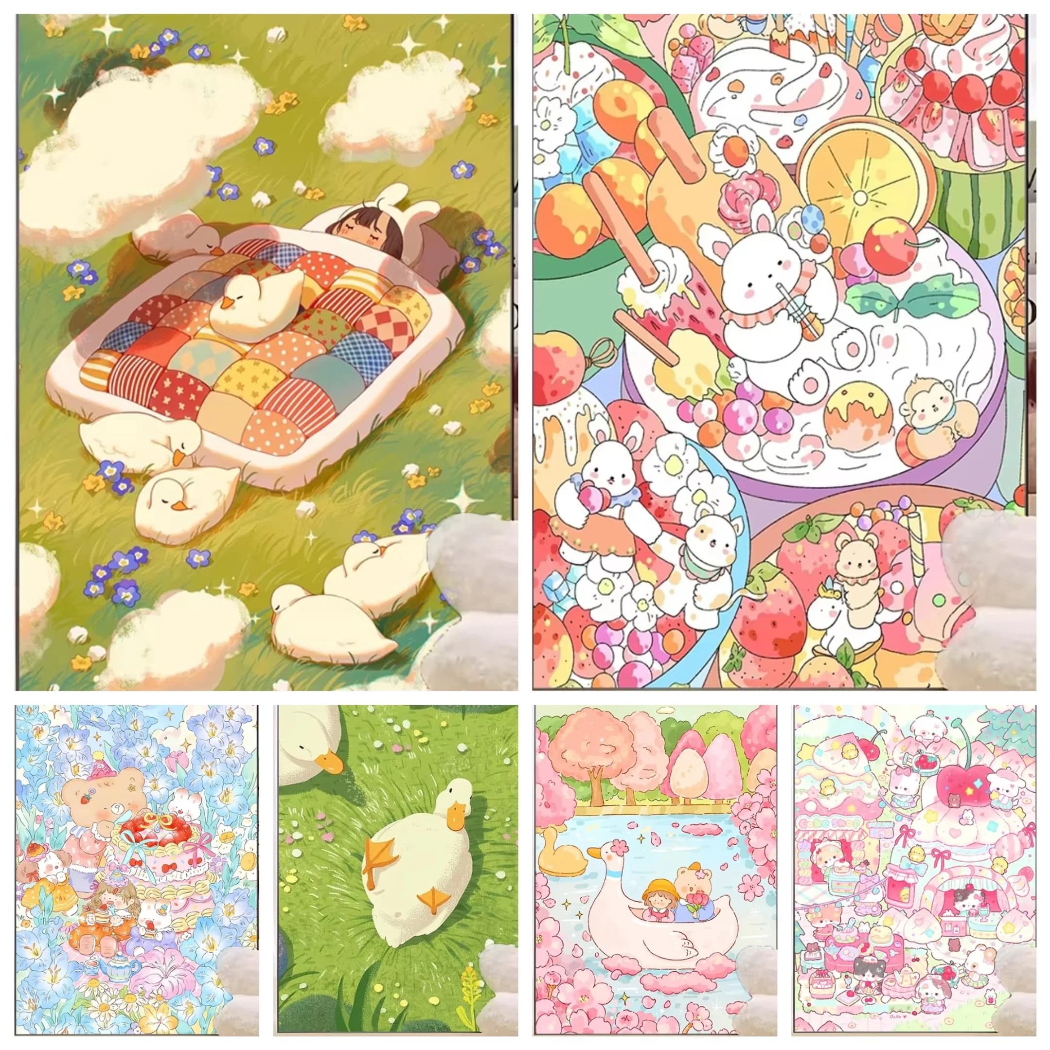 Cure Cartoon Diamond Art Popular Crystal Square DIY Cross Stitch Embroidery Kit Duck New Arrival Home Decor