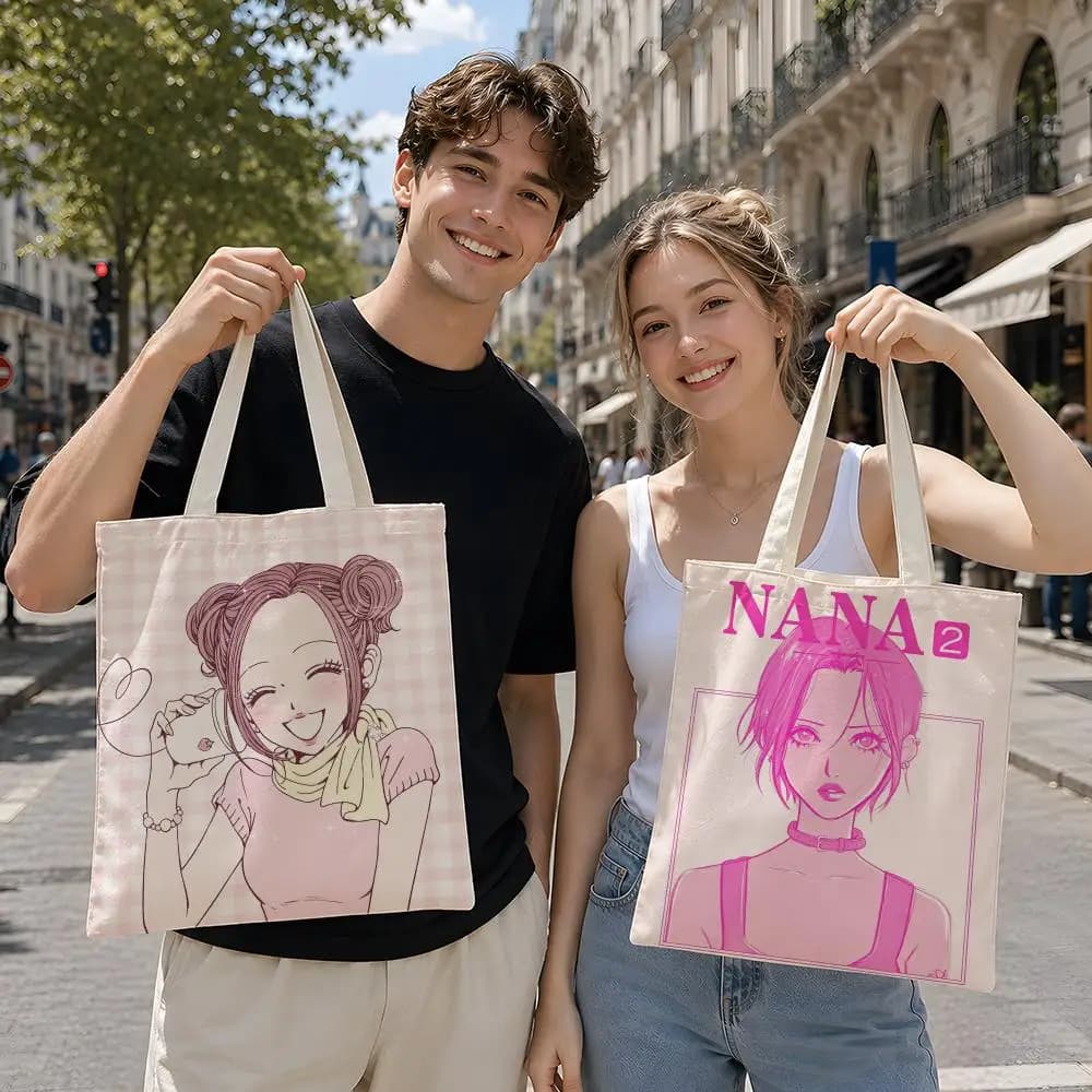 Brand Fashion Bags N-NANANANA Design Storage Bags Reusable Canvas Tote Suitable for School Class Commuting Shopping as Gifts