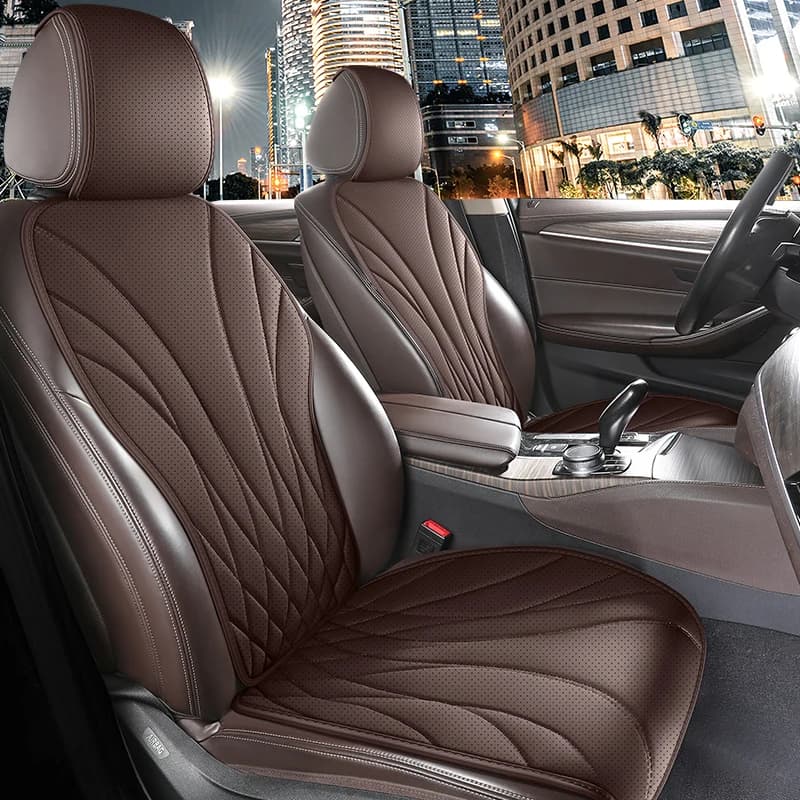 1 piece PU Leather Car Seat Covers Universal Seat Covers Waterproof Non-slip Car Seat Covers Suitable for most cars
