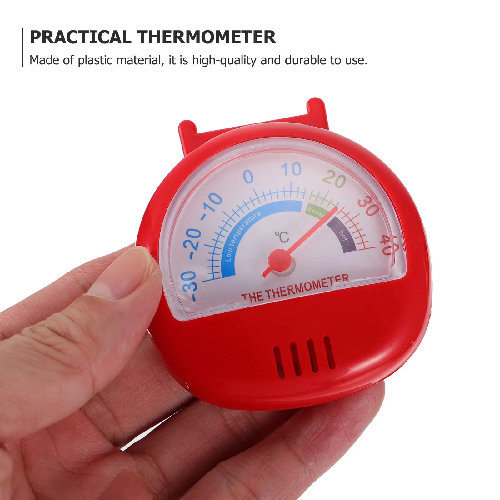 2 Pezzi Termometro per Frigorifero in Plastica, Strumento Portatile per Misurare la Temperatura del Mini Frigo e del Congelatore