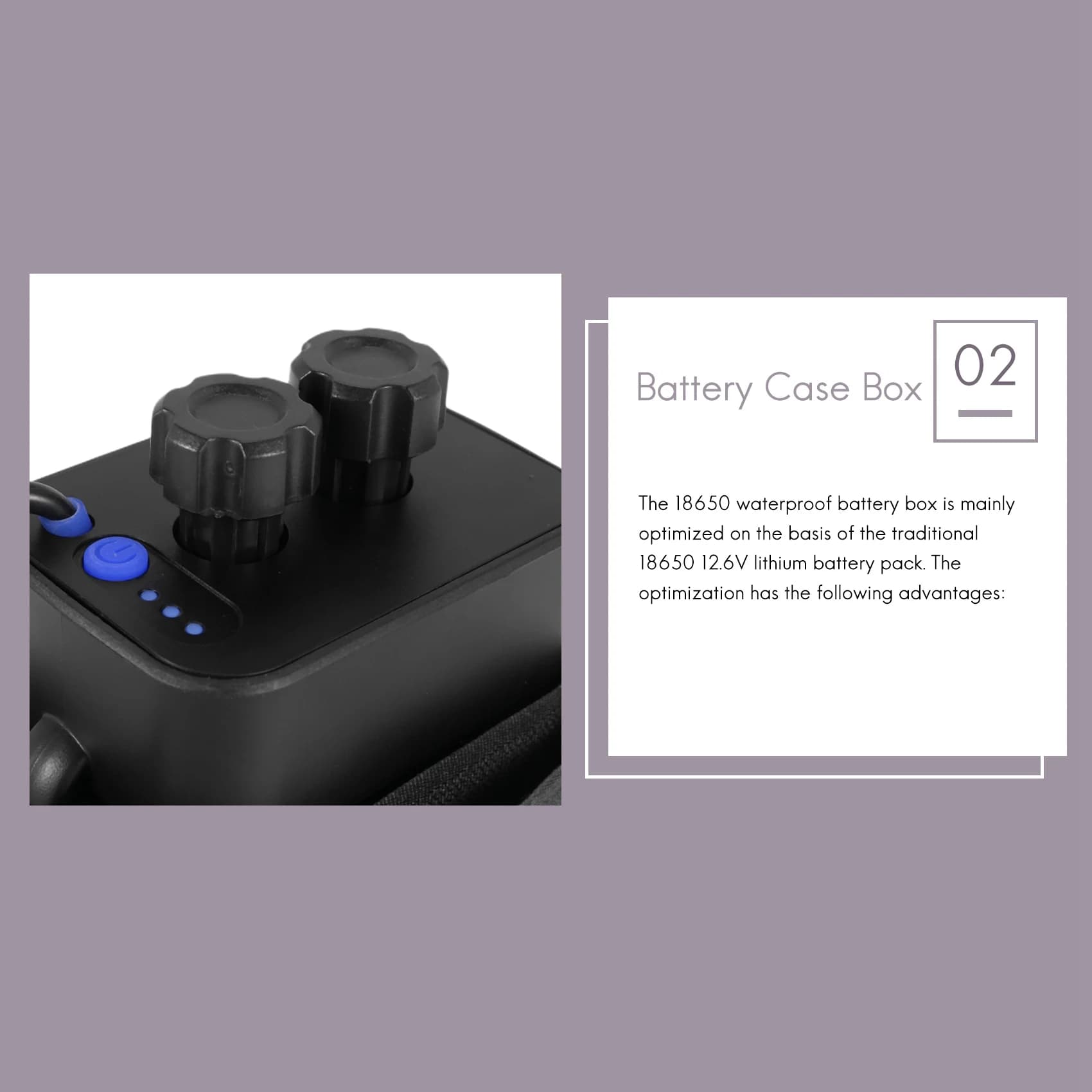 AD10 Scatola Impermeabile Fai-da-te per 6 Batterie 18650 con Alimentazione 12V DC e USB per Luce LED Bici, Cellulare, Router
