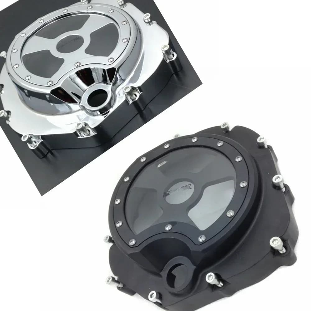 Ricambi moto Aftermarket per Kawasaki ZX14R ZZR1400 2006-2022 coperchio frizione motore destro nero See Through