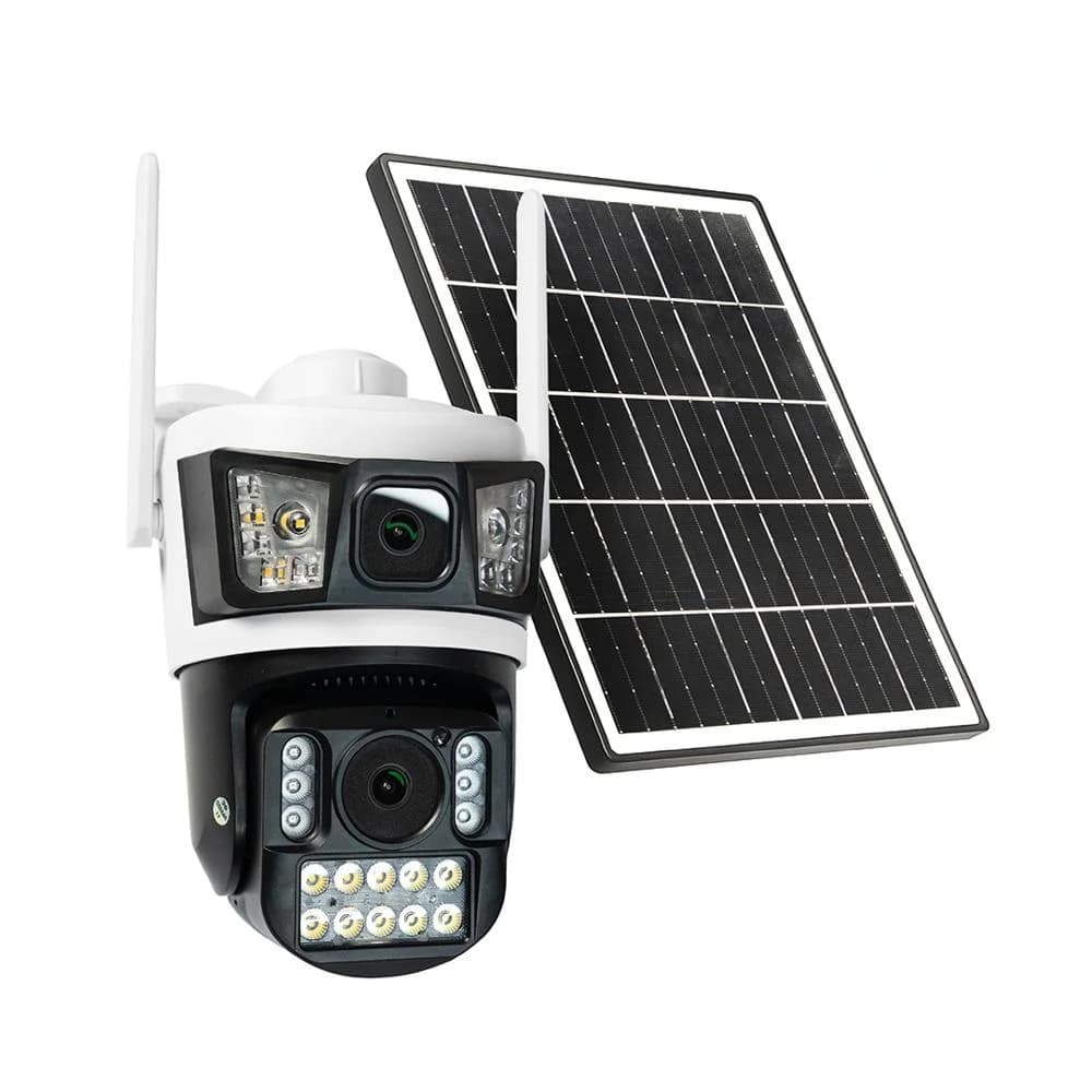 Telecamera di Sicurezza Solare Wireless da Esterno, Alimentata a Batteria, WiFi 4G per Casa con Tracciamento AI Umano a 30m e Registrazione 24 Ore su 24