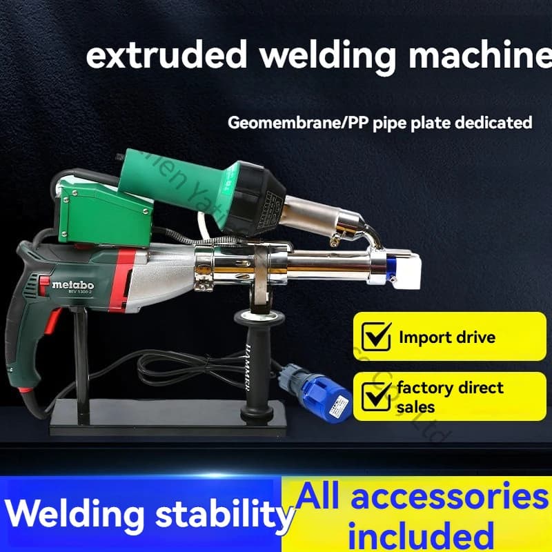 Pistola per Saldatura a Estrusione di Geomembrane, Macchina per Saldatura Plastica a Riscaldamento Bipolare, Pistola per Saldatura di Grandi Dimensioni per Pannelli PE/PP