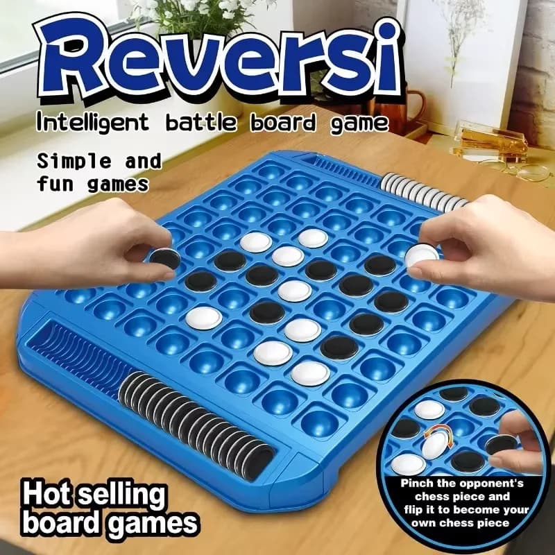 Classic Reversi Board Game Othello Educational Chess Toy for Kids Logical Thinking Concentration Training Parent-Child Toy