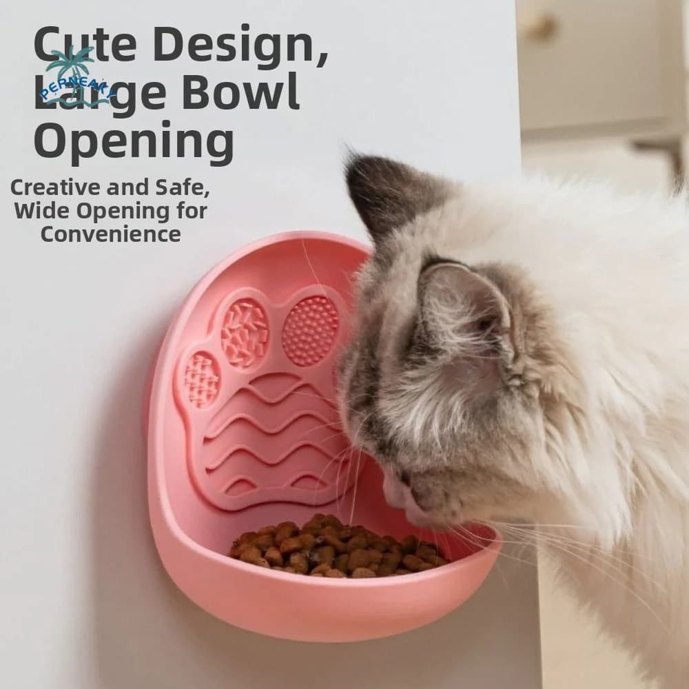 Safe Silicone Suction Cup Pet Bowl Non-Slip Detachable Slow Food Bowl Creative Multifunction Pet Food Dispenser Dog Accessories