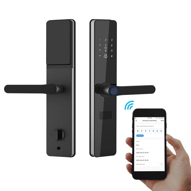 Nuova tastiera di controllo del telefono cellulare intelligente Wifi APP digitale Hotel Sistema di allarme antimanomissione in lega di alluminio Serratura della porta