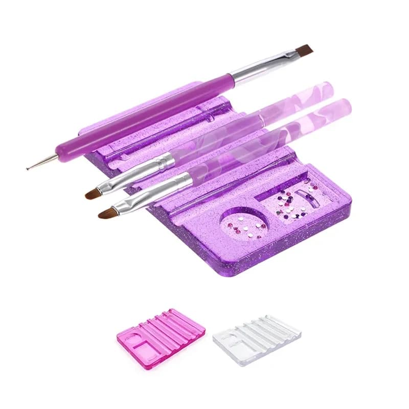 5 griglie porta pennelli per pittura per nail art porta pennelli per unghie portapenne per pittura supporto per pennelli per gel UV supporto per display strumenti per manicure