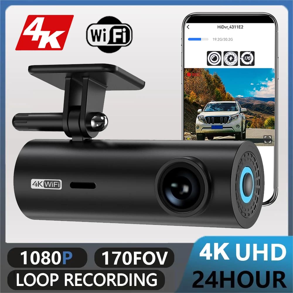4K Dash Cam WiFi UHD 3840*2160P DVR for car surveillance cameras Dashcam 24H Parking monitor car accessories