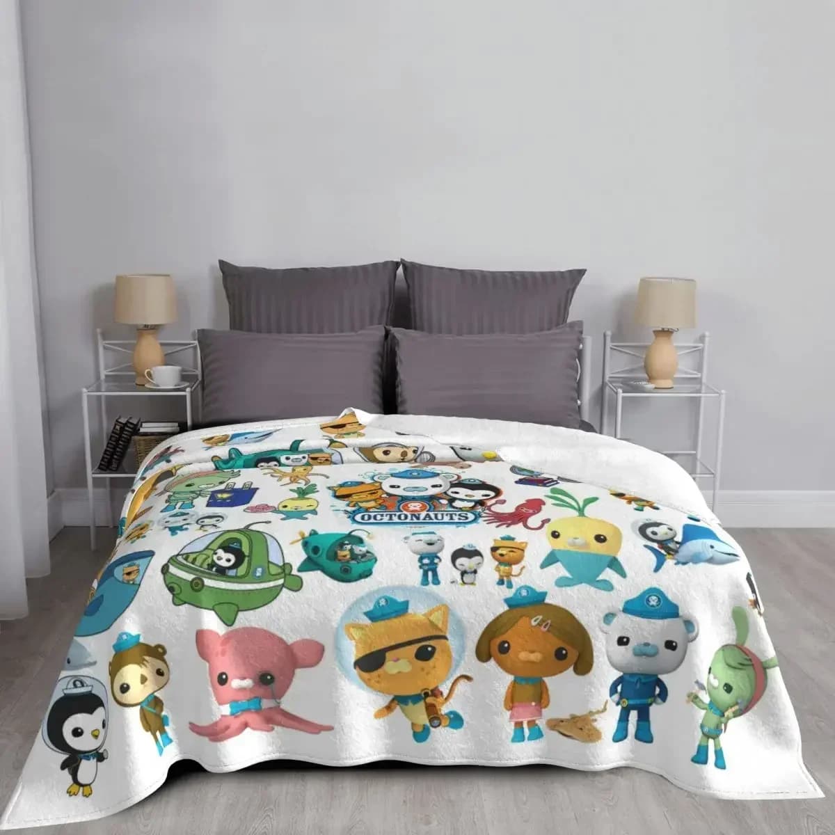 The Octonauts Collage coperte di flanella Cute Cartoon Anime coperte Creative per divano biancheria da letto Lounge 200x150cm trapunta
