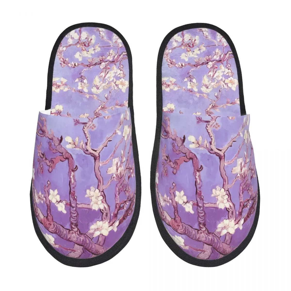 Pantofole Comfort Personalizzate con Fiori di Mandorlo di Van Gogh, Scarpe da Casa con Memory Foam per Donne