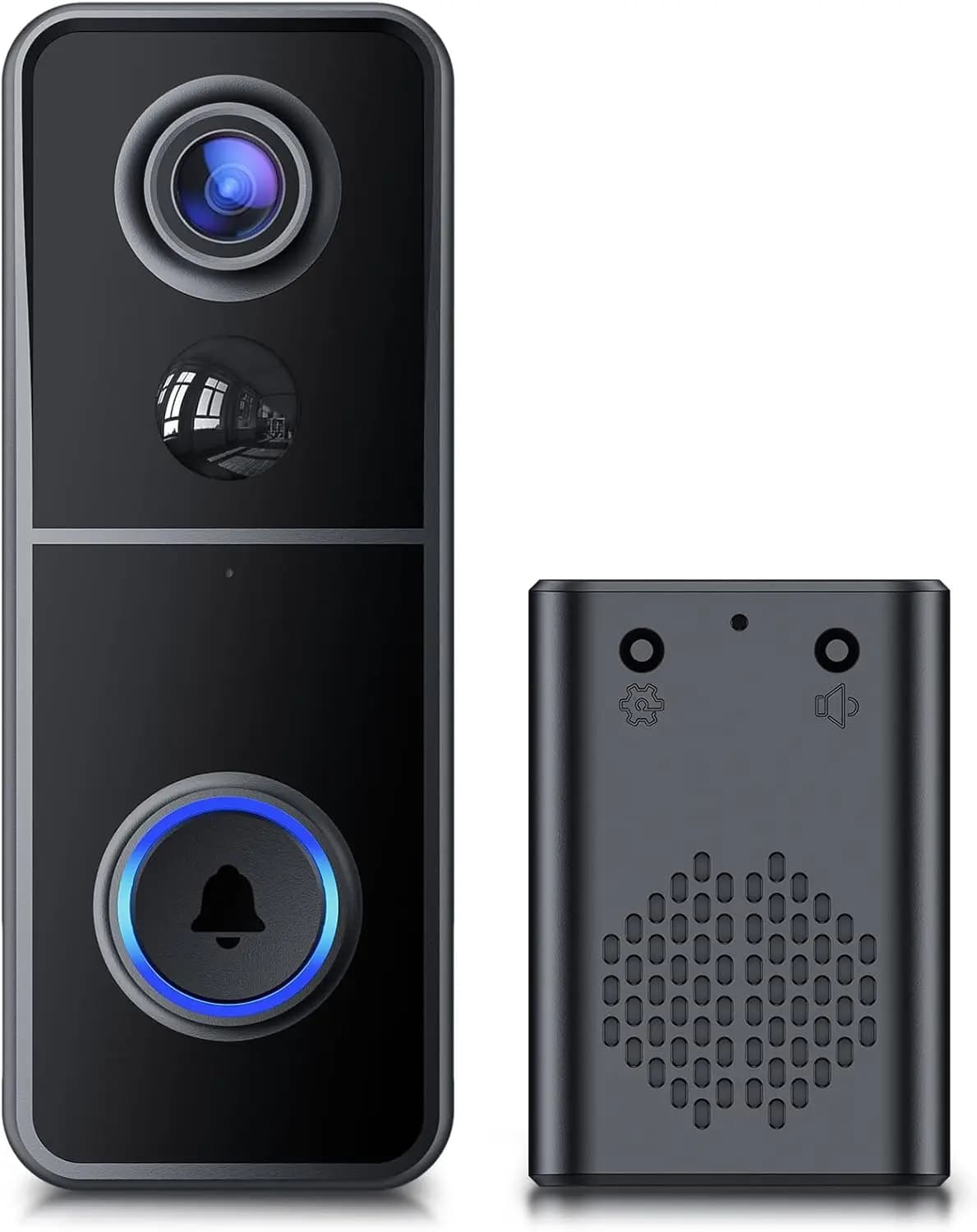 Campanello Video Wireless 2K HD con Visione Notturna, Audio Bidirezionale, Rilevamento Movimento, Impermeabile IP66, Compatibile con Alexa