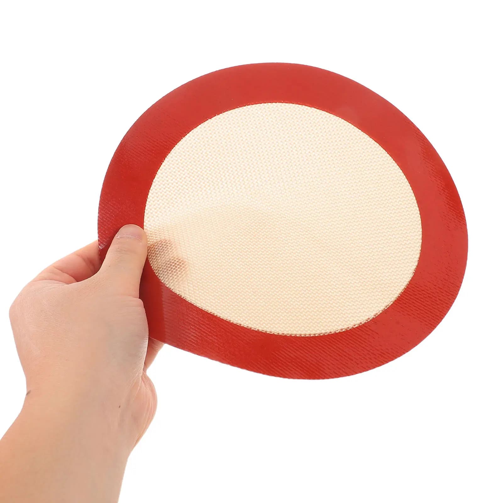 2Pcs Round Silicone Baking Mats Heat Resistant Nonstick Oven Pizza Liners Reusable Air Fryer Dough Rolling Pastry Baking Mat