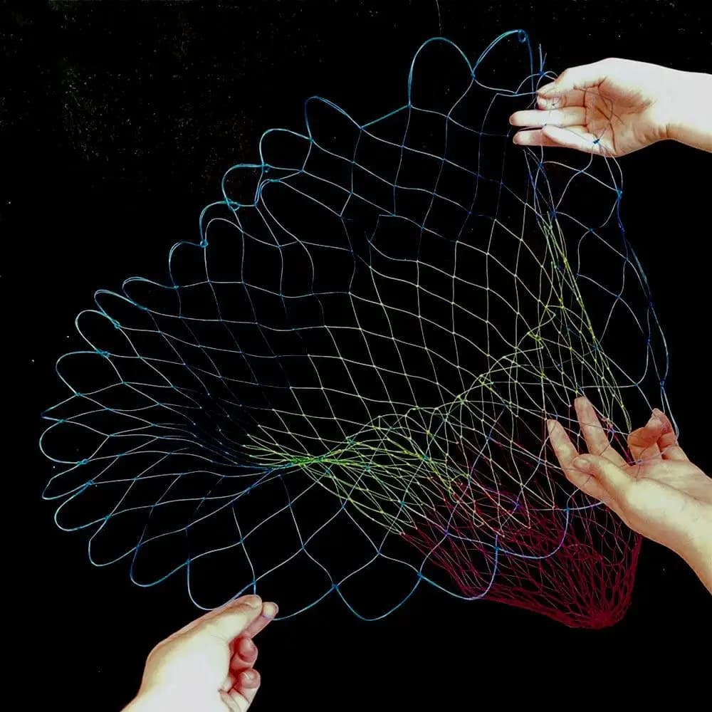 Reti da Pesca Pieghevoli in Nylon a Rete Romboidale, 3 Misure, per Carpe, con Accessori Pieghevoli