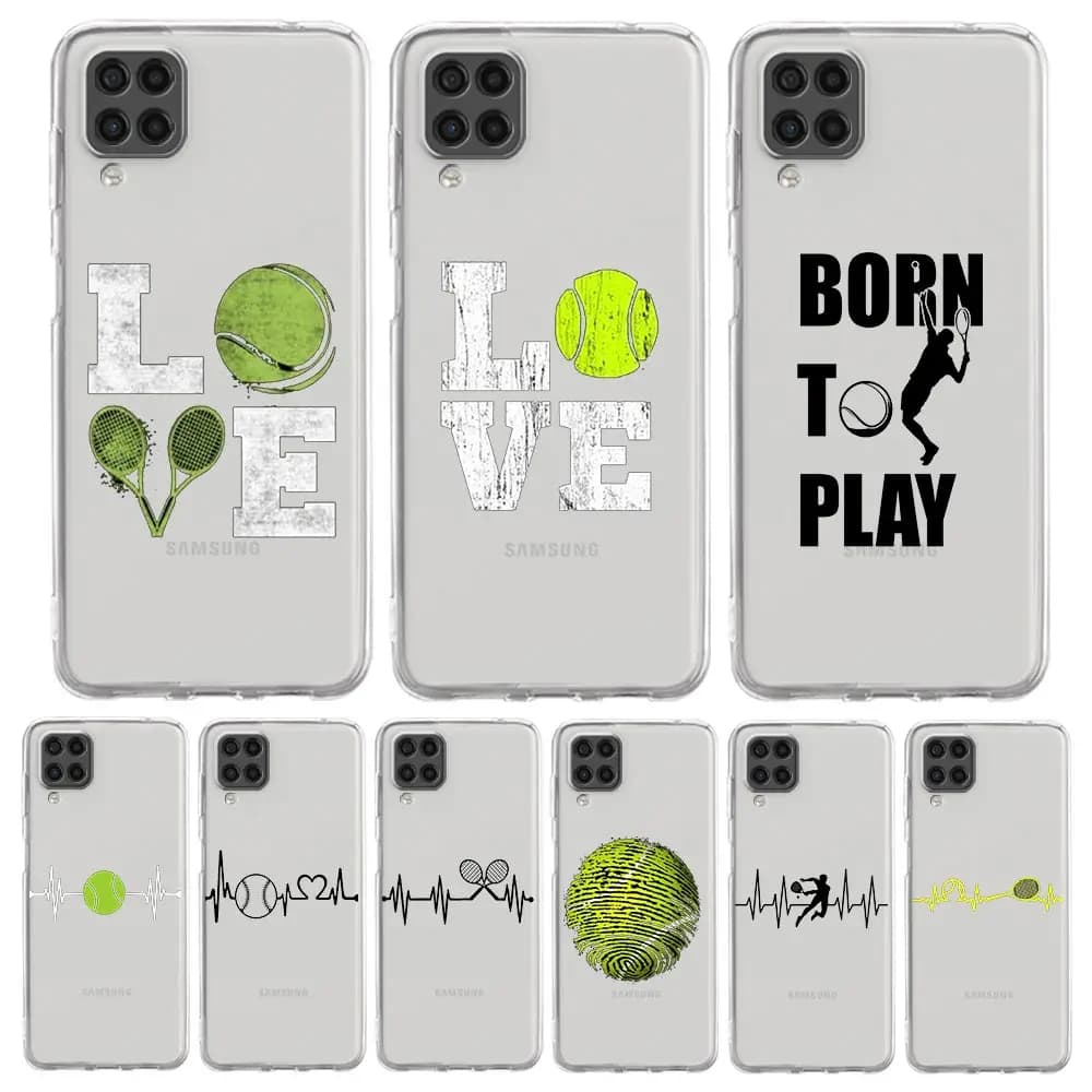 Custodia per telefono per Samsung A13 A33 A35 A55 A73 A53 A23 A51 A71 A21S A12 A31 A41 A05s A03S A15 A25 A32 5G Cover Tennis Ball Sport