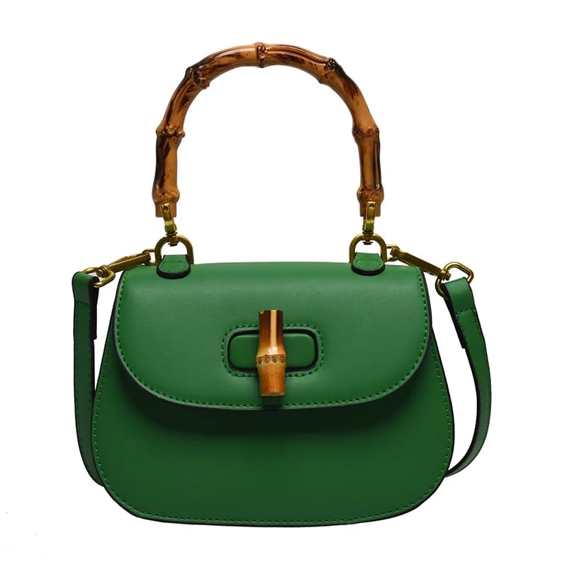 Top Brand Bamboo Saddle Bag for Women High Quality Shoulder Bags Fashion Purses and Handbag Designer Crossbody Bag Cute Satchel