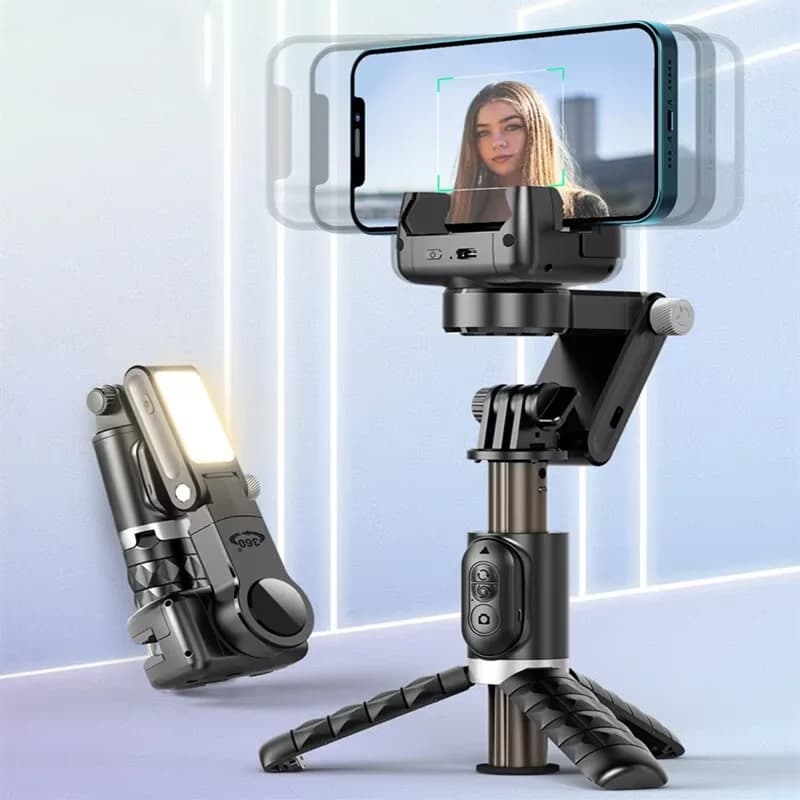 Rotazione a 360 gradi che segue la modalità di ripresa Stabilizzatore cardanico Selfie Stick Treppiede Gimbal per iPhone Phone Smartphone Fotografia dal vivo