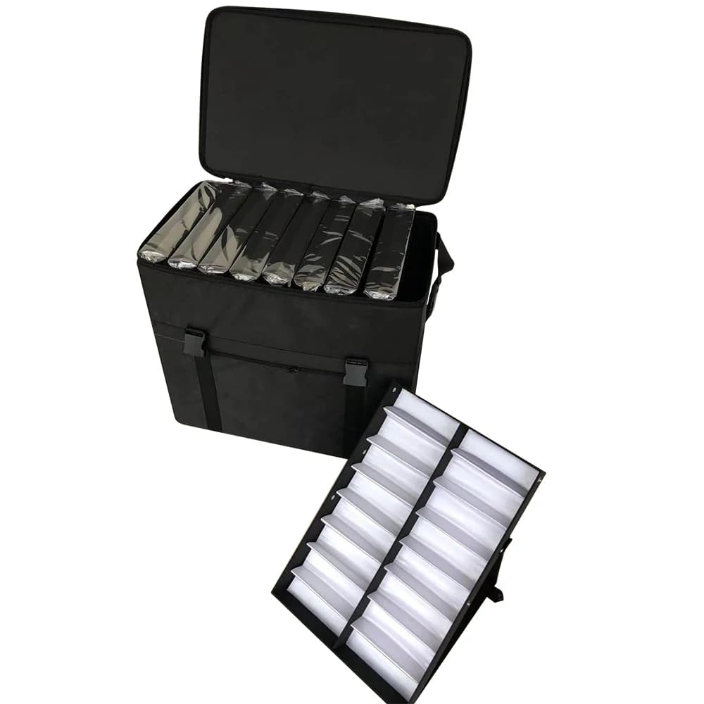 No MOQ Black Oxford 144 Frame Optical Sunglasses Trolley Display with Wheel Extractor Valigia for Glasses