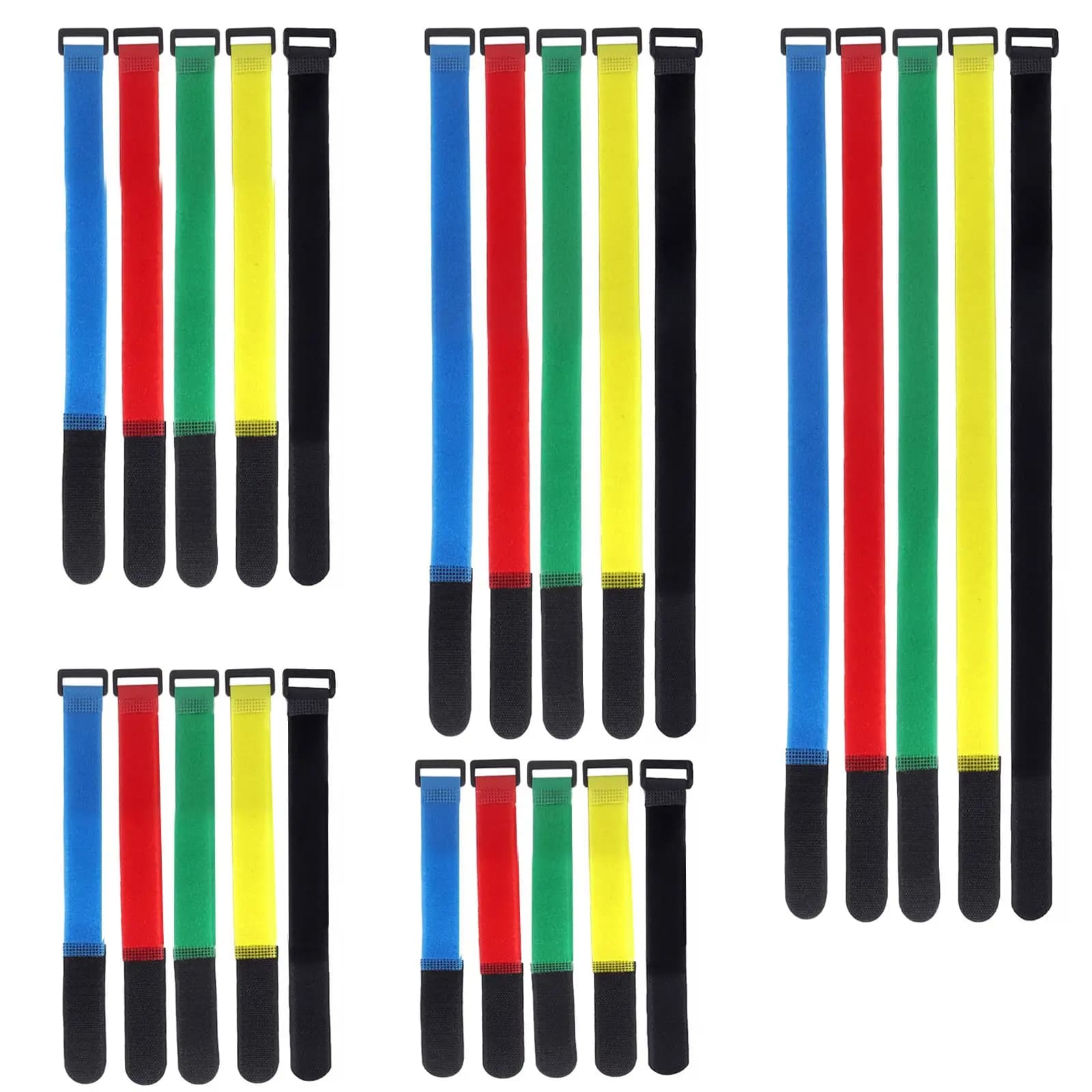 10 Pz 2 cm Larghezza Fascette In Nylon Fibbia Inversa Cinghia Riutilizzabile Nastro Autoadesivo di Fissaggio Gancio Anello Cinghia Fissa Magic Sticky