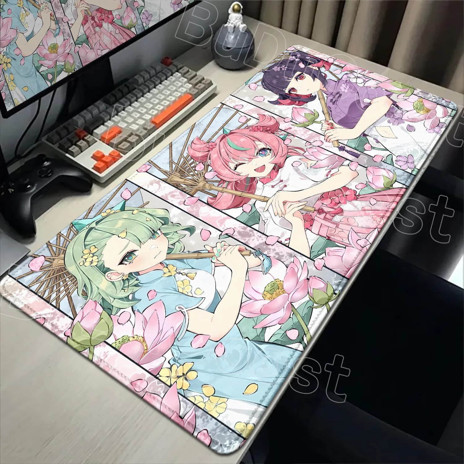 Tappetino per Mouse Zenless Zone Zero Angels of Delusion, Anime Girl Zzz Aria Chinatsu, Tappetino da Scrivania Grande, Mousepad XXL per PC