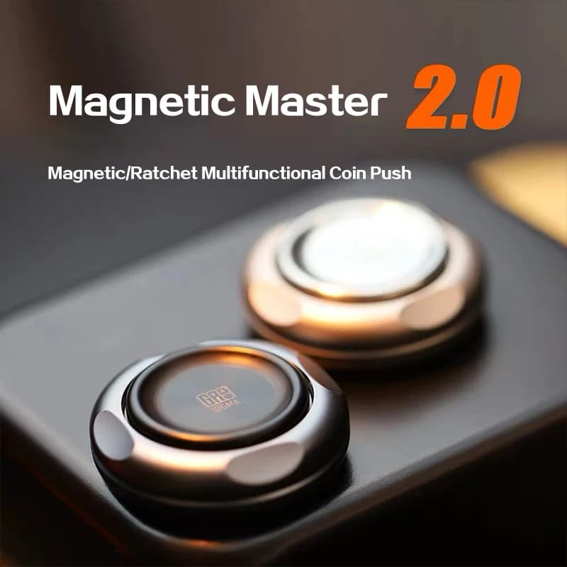 GAO Studio Magnetic Master 2.0 Antistress EDC Giocattoli Fidget per adulti Spinner in metallo Cricchetto Moneta tattile per l'ansia