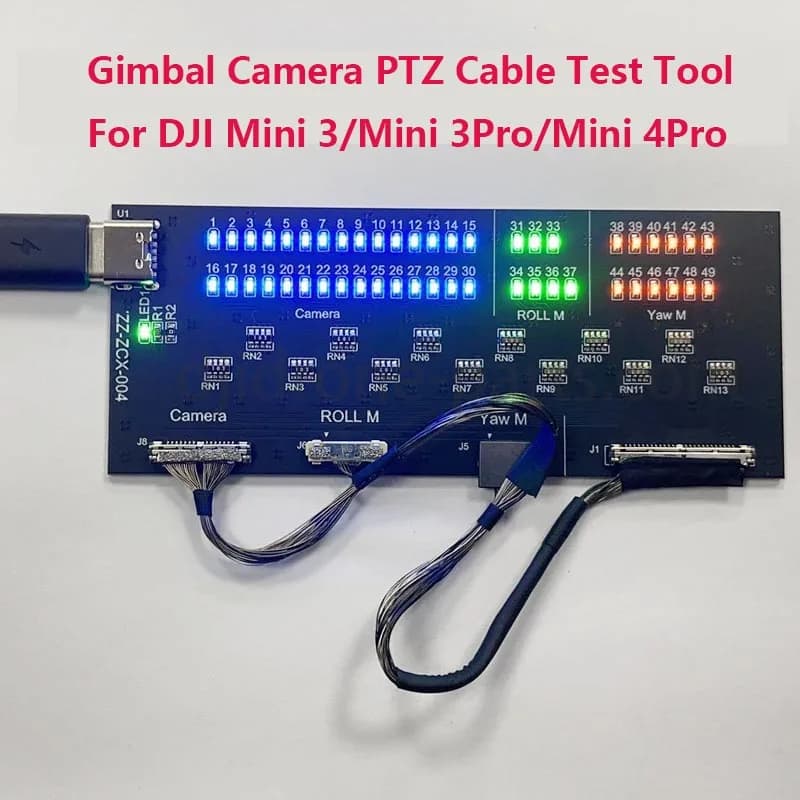 Brand New Gimbal Camera PTZ Cable Test Card For DJI Mini 3/3 Pro/4 Pro Drone Transmission Line Test Tool Storage Repair Parts