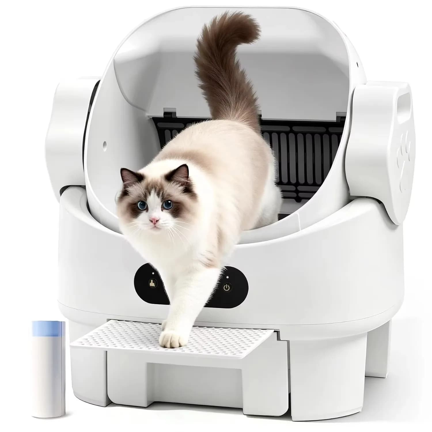 XL Auto Self Cleaning Open Top Cat Litter Box, Multi-Sensor Safety, Ultra-Quiet, Large Waste Bin, Easy Setup Customized