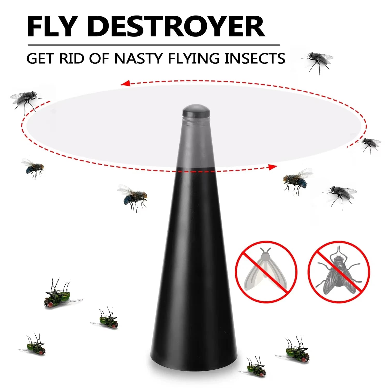 Ventilatore da tavolo repellente per mosche Ventilatori repellente per insetti portatili alimentati a batteria AA Controllo dei parassiti per feste da picnic in campeggio