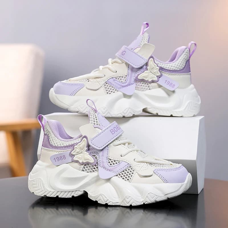 Luxury Kids Shoes Cute Girls Platform Sneaker Designer Chunky Children Casual Sneaker Thick Sole Comfort Sports Shoes for Girls