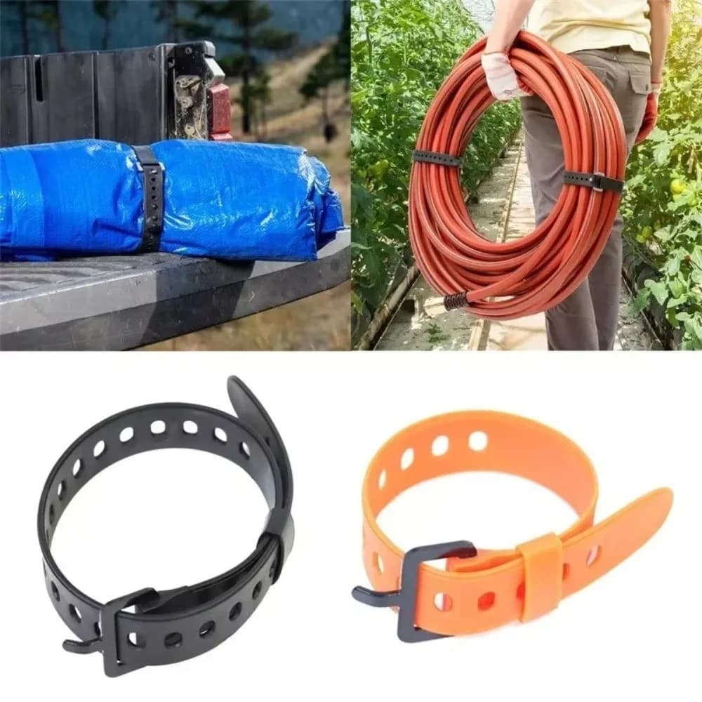Belt Buckle Rubber Tension Strap Reusable Quick Release Tool Cargo Tie-Down Strap Silicone Adjustable Cable Fixing Belt