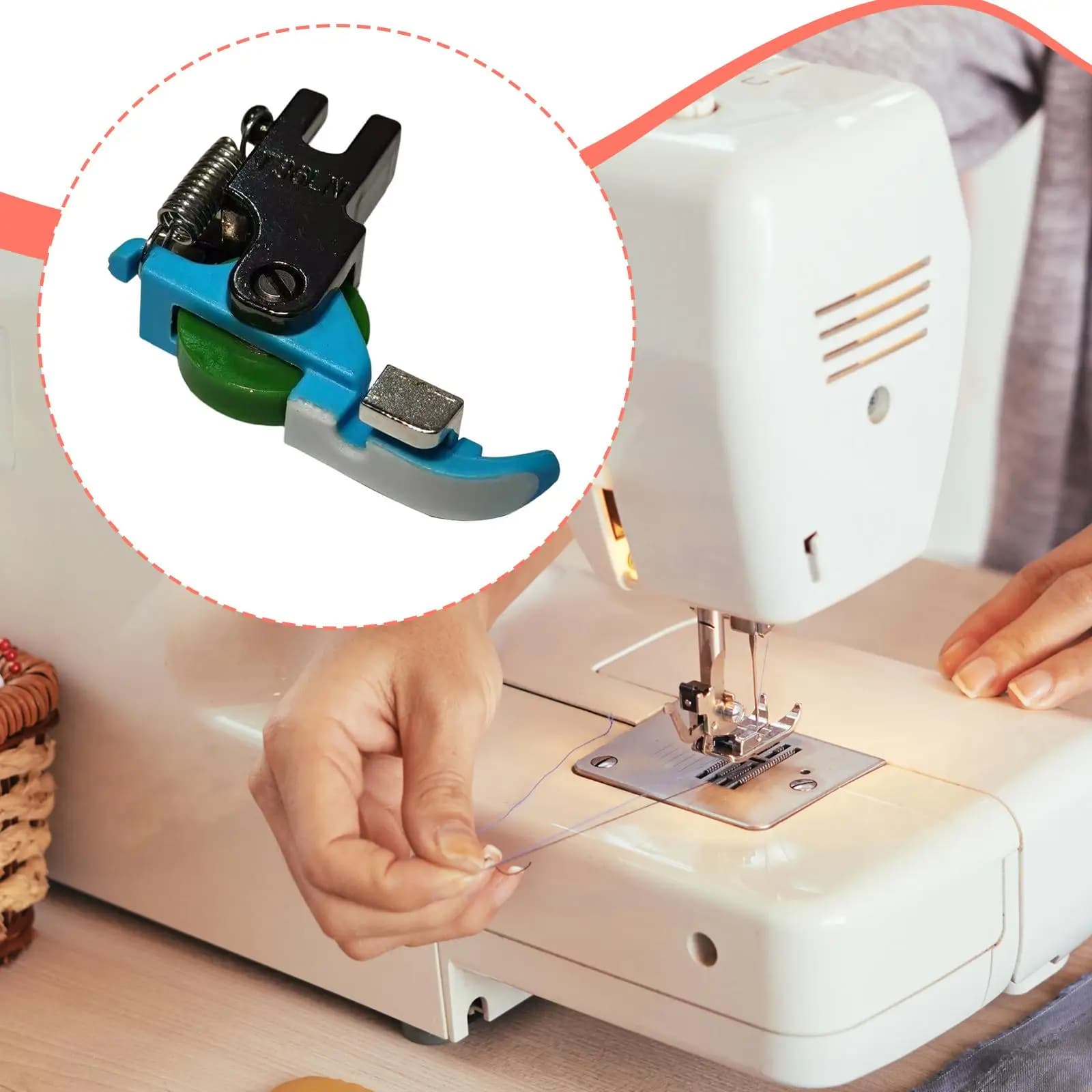 Sewing Machine Zip Presser Foot Versatile Plastic Craft Foot Attachment for Tailors Accessories and Novel Sewing Tools