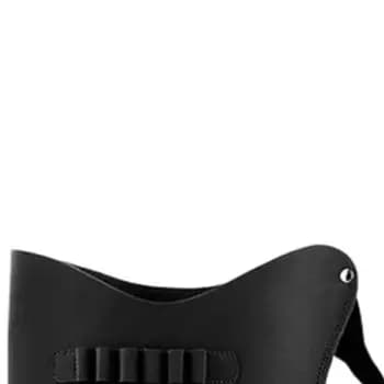 Bow pouch with leather quiver holds 6 arrows adjustable shoulder strap for comfortable carry during field and hunting