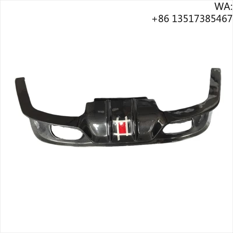 Carbon Fiber Rear Lip Diffuser for Jaguar XE XEL XF XFL Carbon Fiber with LED Lights Rear Bumper Lip Body Kit