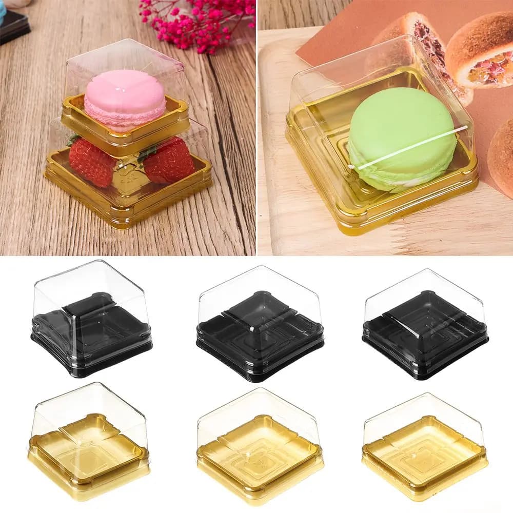 50 set caldo Cina metà autunno festival festa di nozze fai da te Natale Mooncake contenitore quadrato luna torta scatola di imballaggio scatola di caramelle